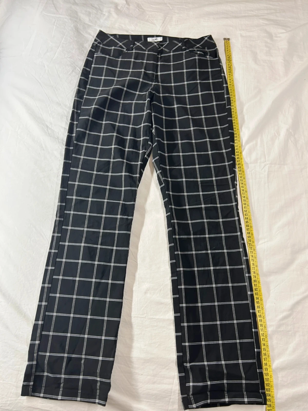 Black and white plaid straight leg pants La Halle – photo 2